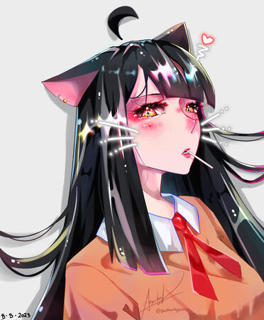 Cat-eared anime girl Cat-eared anime girl